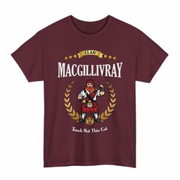 ScotsTee Shop Scottish MacGillivray Clan Tartan T-Shirt - Motto Scotsman