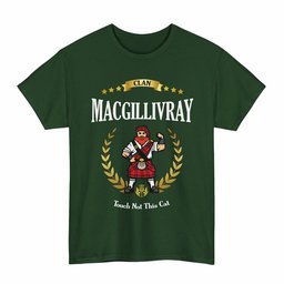 ScotsTee Shop Scottish MacGillivray Clan Tartan T-Shirt - Motto Scotsman