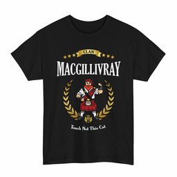 ScotsTee Shop Scottish MacGillivray Clan Tartan T-Shirt - Motto Scotsman
