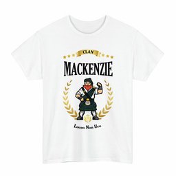 ScotsTee Shop Scottish MacKenzie Clan Tartan T-Shirt - Motto Scotsman