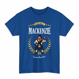 ScotsTee Shop Scottish MacKenzie Clan Tartan T-Shirt - Motto Scotsman