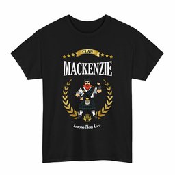 ScotsTee Shop Scottish MacKenzie Clan Tartan T-Shirt - Motto Scotsman
