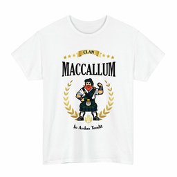 ScotsTee Shop Scottish MacCallum Clan Tartan T-Shirt - Motto Scotsman