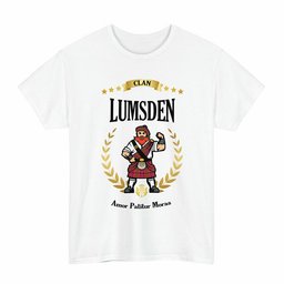 ScotsTee Shop Scottish Lumsden Clan Tartan T-Shirt - Motto Scotsman