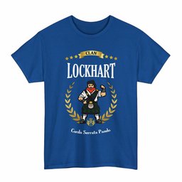 ScotsTee Shop Scottish Lockhart Clan Tartan T-Shirt - Motto Scotsman