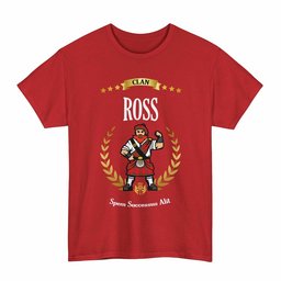 ScotsTee Shop Scottish Ross Clan Tartan T-Shirt - Motto Scotsman