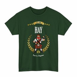 ScotsTee Shop Scottish Hay Clan Tartan T-Shirt - Motto Scotsman