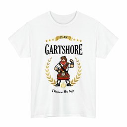 ScotsTee Shop Scottish Gartshore Clan Tartan T-Shirt - Motto Scotsman