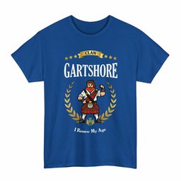 ScotsTee Shop Scottish Gartshore Clan Tartan T-Shirt - Motto Scotsman