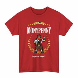 ScotsTee Shop Scottish Monypenny Clan Tartan T-Shirt - Motto Scotsman