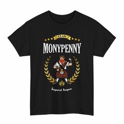 ScotsTee Shop Scottish Monypenny Clan Tartan T-Shirt - Motto Scotsman