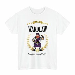 ScotsTee Shop Scottish Wardlaw Clan Tartan T-Shirt - Motto Scotsman