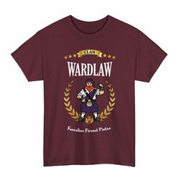ScotsTee Shop Scottish Wardlaw Clan Tartan T-Shirt - Motto Scotsman