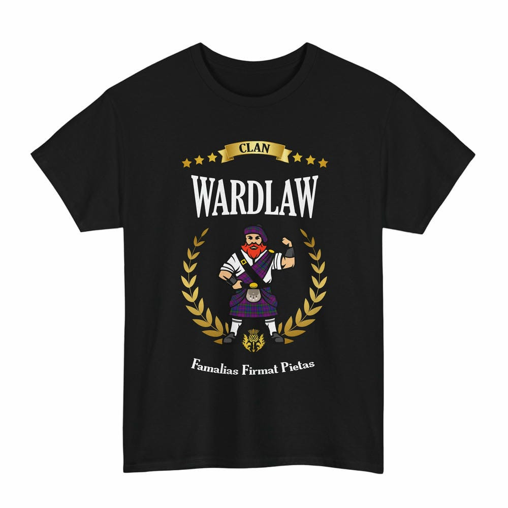 ScotsTee Shop Scottish Wardlaw Clan Tartan T-Shirt - Motto Scotsman