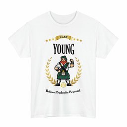 ScotsTee Shop Scottish Young Clan Tartan T-Shirt - Motto Scotsman