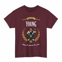 ScotsTee Shop Scottish Young Clan Tartan T-Shirt - Motto Scotsman
