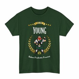 ScotsTee Shop Scottish Young Clan Tartan T-Shirt - Motto Scotsman