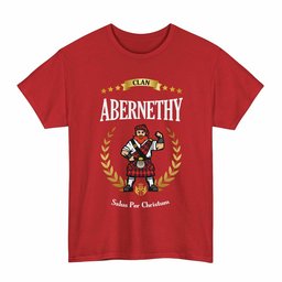 ScotsTee Shop Scottish Abernethy Clan Tartan T-Shirt - Motto Scotsman