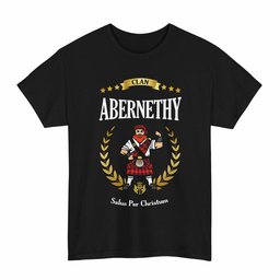 ScotsTee Shop Scottish Abernethy Clan Tartan T-Shirt - Motto Scotsman