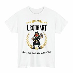ScotsTee Shop Scottish Urquhart Clan Tartan T-Shirt - Motto Scotsman