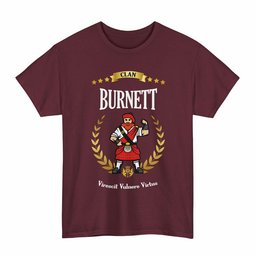 ScotsTee Shop Scottish Burnett Clan Tartan T-Shirt - Motto Scotsman