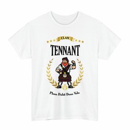 ScotsTee Shop Scottish Tennant Clan Tartan T-Shirt - Motto Scotsman