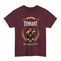ScotsTee Shop Scottish Tennant Clan Tartan T-Shirt - Motto Scotsman