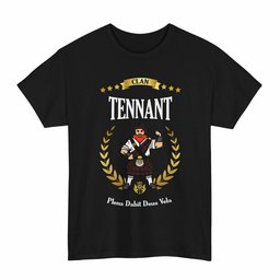 ScotsTee Shop Scottish Tennant Clan Tartan T-Shirt - Motto Scotsman