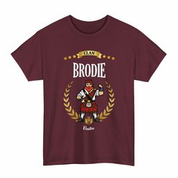 ScotsTee Shop Scottish Brodie Clan Tartan T-Shirt - Motto Scotsman