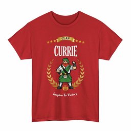 ScotsTee Shop Scottish Currie Clan Tartan T-Shirt - Motto Scotsman