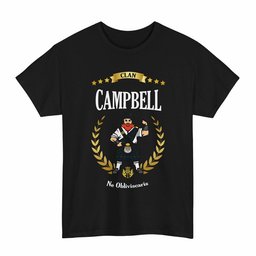 ScotsTee Shop Scottish Campbell Clan Tartan T-Shirt - Motto Scotsman