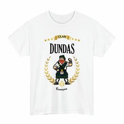 ScotsTee Shop Scottish Dundas Clan Tartan T-Shirt - Motto Scotsman