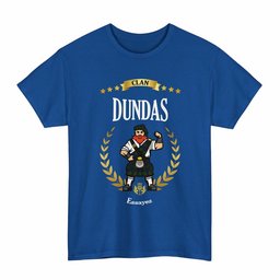 ScotsTee Shop Scottish Dundas Clan Tartan T-Shirt - Motto Scotsman