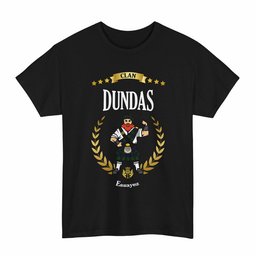 ScotsTee Shop Scottish Dundas Clan Tartan T-Shirt - Motto Scotsman