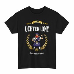 ScotsTee Shop Scottish Ochterlony Clan Tartan T-Shirt - Motto Scotsman