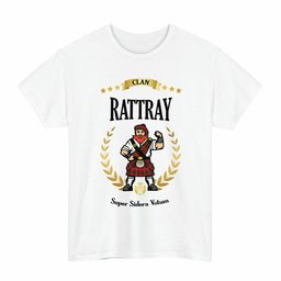 ScotsTee Shop Scottish Rattray Clan Tartan T-Shirt - Motto Scotsman