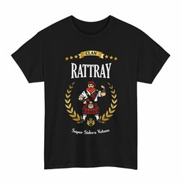 ScotsTee Shop Scottish Rattray Clan Tartan T-Shirt - Motto Scotsman