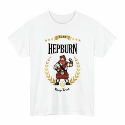 ScotsTee Shop Scottish Hepburn Clan Tartan T-Shirt - Motto Scotsman