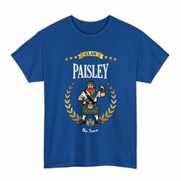 ScotsTee Shop Scottish Paisley Clan Tartan T-Shirt - Motto Scotsman