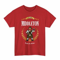 ScotsTee Shop Scottish Middleton Clan Tartan T-Shirt - Motto Scotsman