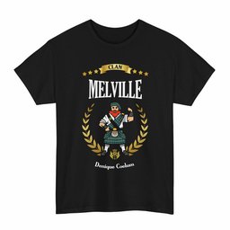 ScotsTee Shop Scottish Melville Clan Tartan T-Shirt - Motto Scotsman