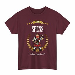 ScotsTee Shop Scottish Spens (or Spence) Clan Tartan T-Shirt - Motto Scotsman
