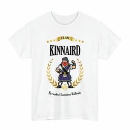 ScotsTee Shop Scottish Kinnaird Clan Tartan T-Shirt - Motto Scotsman