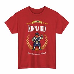 ScotsTee Shop Scottish Kinnaird Clan Tartan T-Shirt - Motto Scotsman