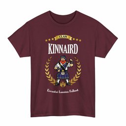 ScotsTee Shop Scottish Kinnaird Clan Tartan T-Shirt - Motto Scotsman