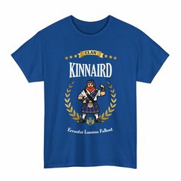 ScotsTee Shop Scottish Kinnaird Clan Tartan T-Shirt - Motto Scotsman