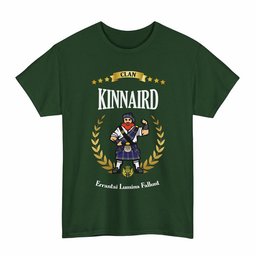 ScotsTee Shop Scottish Kinnaird Clan Tartan T-Shirt - Motto Scotsman