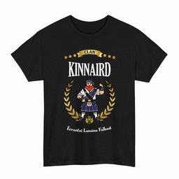 ScotsTee Shop Scottish Kinnaird Clan Tartan T-Shirt - Motto Scotsman