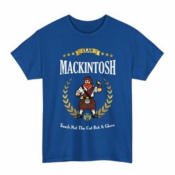 ScotsTee Shop Scottish MacKintosh Clan Tartan T-Shirt - Motto Scotsman