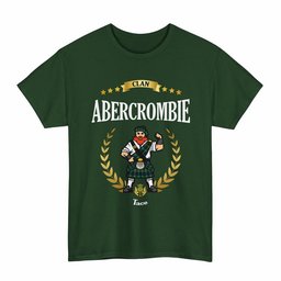 ScotsTee Shop Scottish Abercrombie Clan Tartan T-Shirt - Motto Scotsman